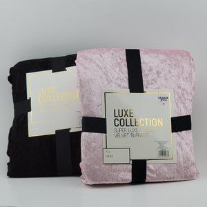 Luxe Collection Set of 2 Super Soft Blanket  NWT
